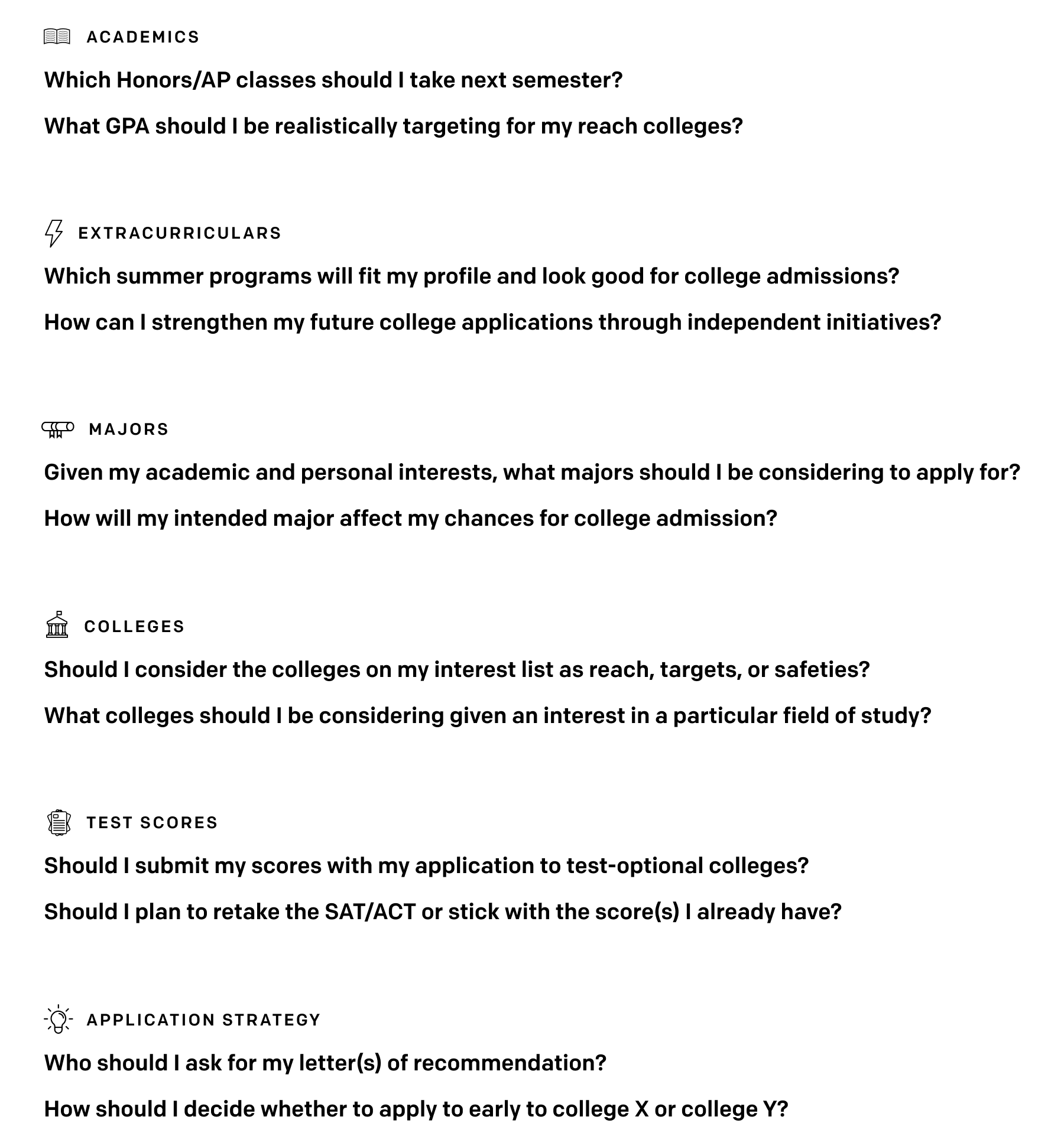 Personalized Expert Help For College Admissions Questions